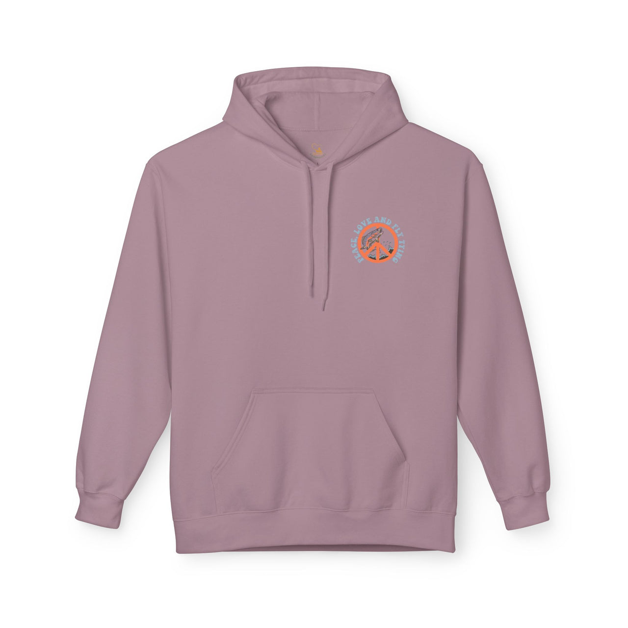 Ladies Peace, Love and Fly Tying Fleece Hoodie