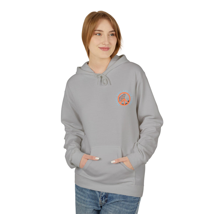 Ladies Peace, Love and Fly Tying Fleece Hoodie