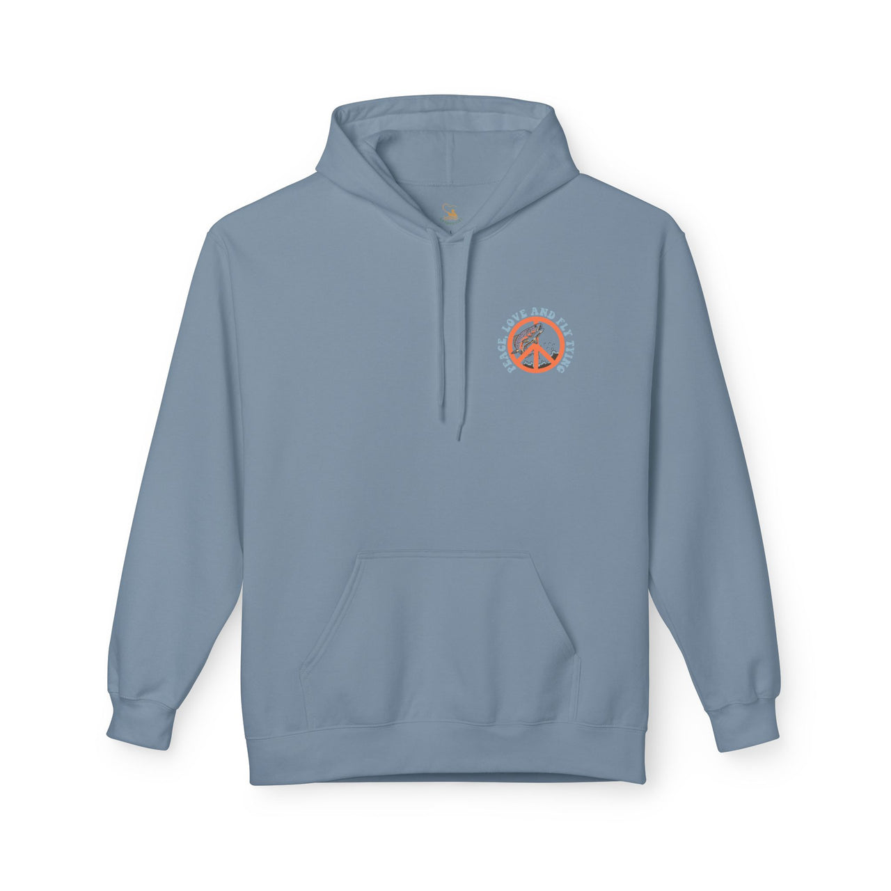 Ladies Peace, Love and Fly Tying Fleece Hoodie