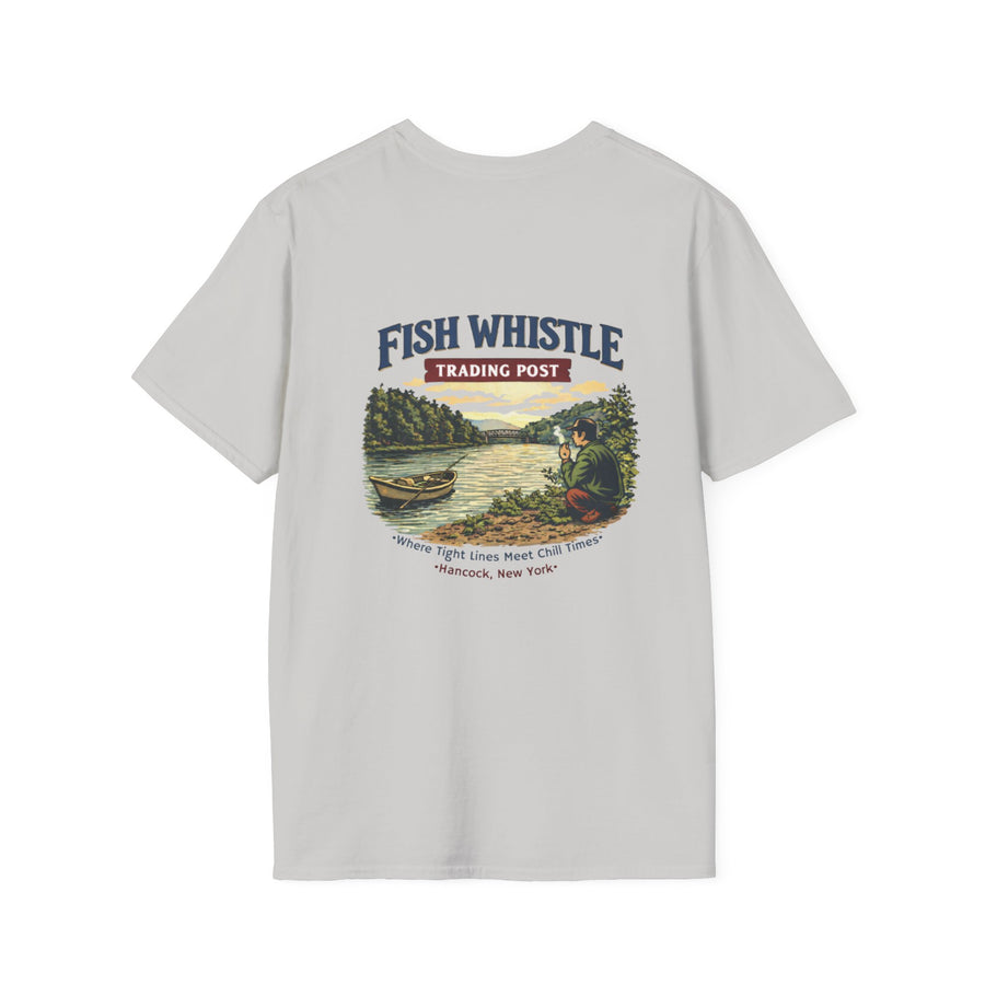 Where Tight Lines Meet High Times | Fish Whistle Trading Post T-shirt