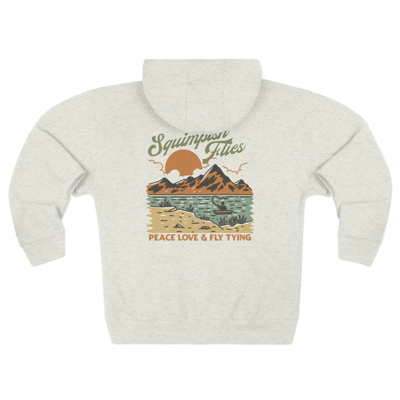 Peace Love & Fly Tying Zip Hoodie