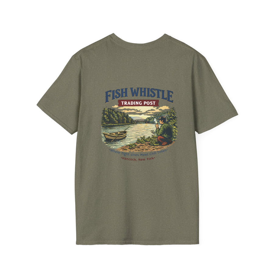 Where Tight Lines Meet High Times | Fish Whistle Trading Post T-shirt