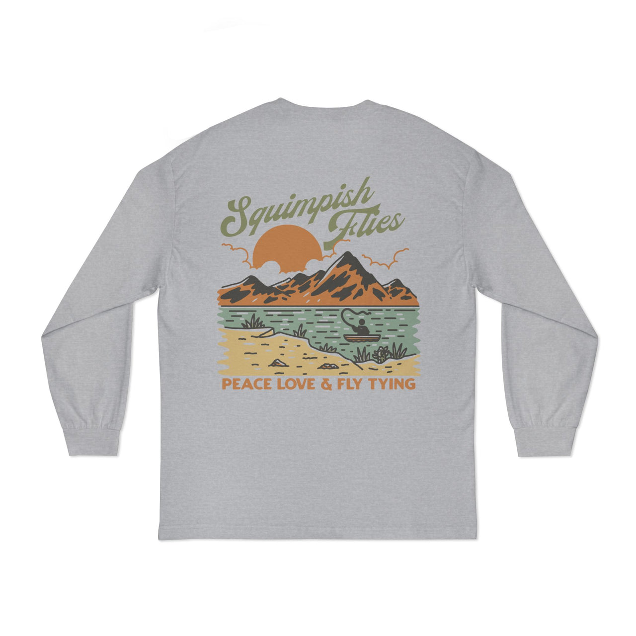 T-shirt a maniche lunghe Peace Love and Fly Tying 