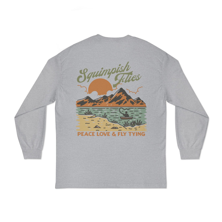 T-shirt a maniche lunghe Peace Love and Fly Tying 