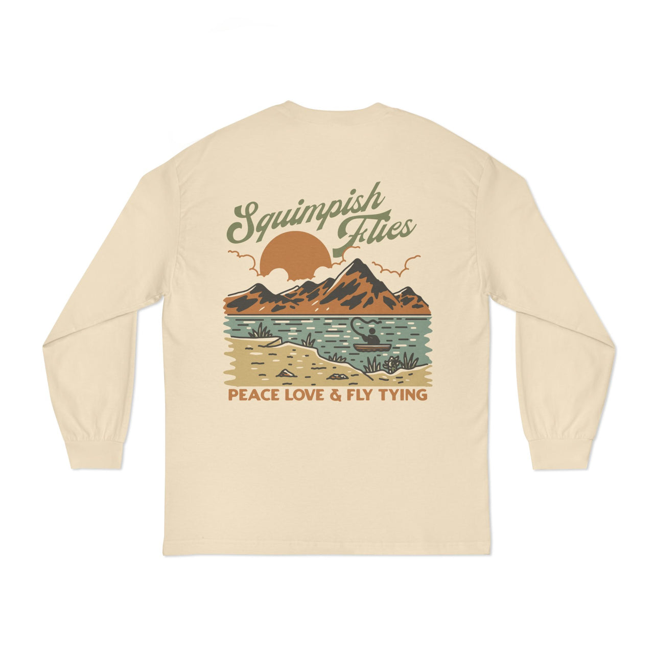 T-shirt a maniche lunghe Peace Love and Fly Tying 